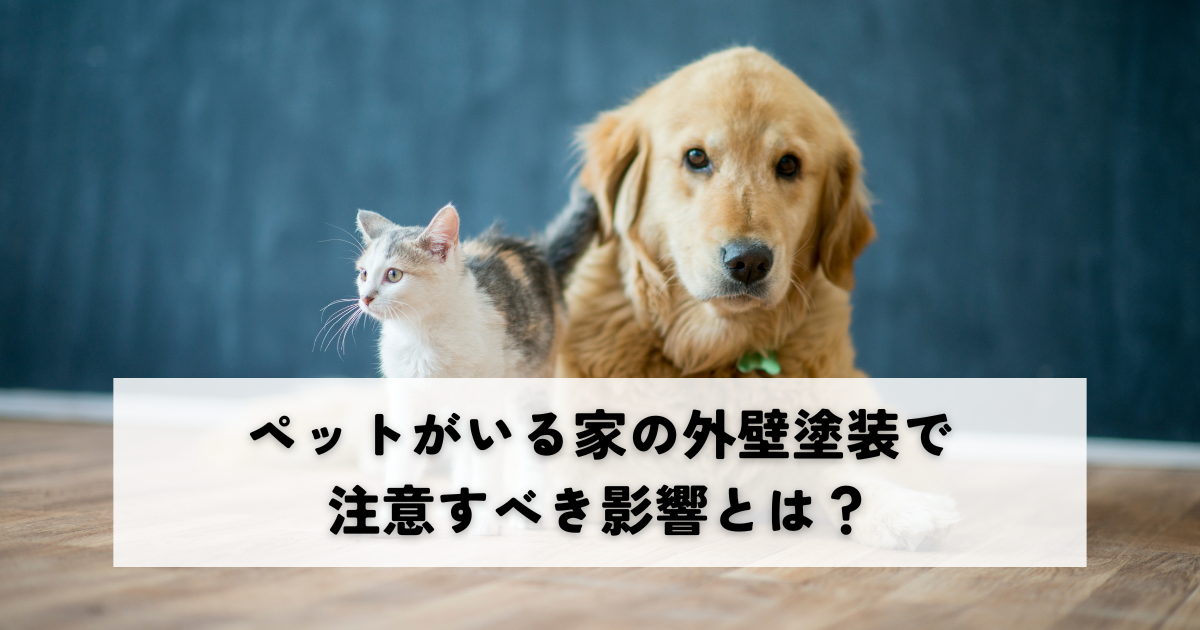 ペットがいる家の外壁塗装で注意すべき影響とは？対策も解説