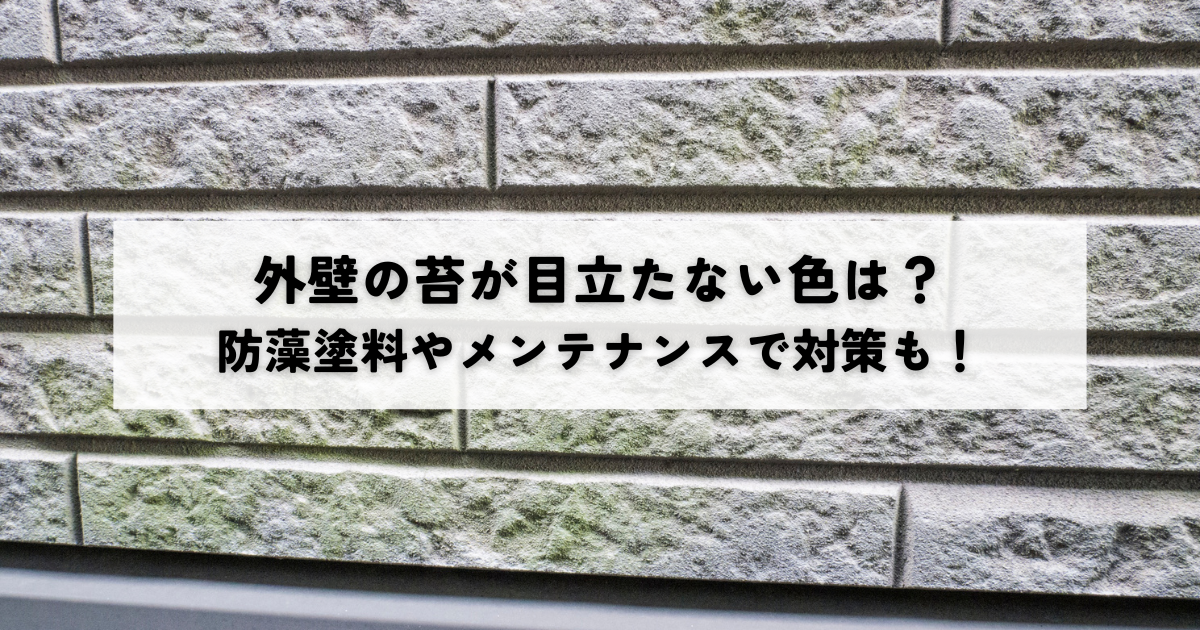 外壁の苔が目立たない色は？防藻塗料やメンテナンスで対策も！
